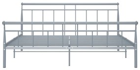 Estrutura de cama 180x200 cm metal cinzento