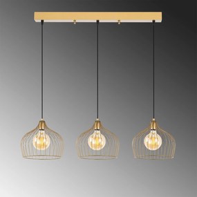 Candeeiro de Teto Bek – Dourado Brilhante – 102 x 30 x 121 cm