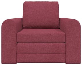 Sofá Cama 2 em 1 Bordô 98x71x83 cm Tecido