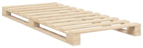 Estrutura de cama com cabeceira 90x200 cm pinho maciço