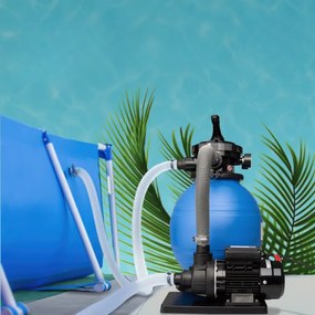 Sistema de filtragem de areia Piscinas 10200 l/h Azul / Preto