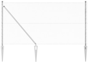 Conjunto de Cercamento Conjunto de 2 Aço galvanizado 25 m Durável