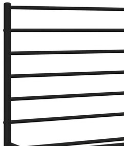 Estrutura de cama com cabeceira e pés 140x200 cm metal preto