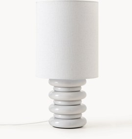 Candeeiro de mesa com base em madeira Nicolas