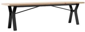 Mesa de centro estrutura em Y 160x40x45,5cm pinho/aço