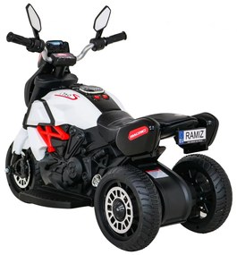 Mota elétrica para crianças 6V, Fast Tourist, 1,5 a 4 anos Branca