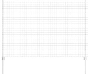 vidaXL Cerca e Poste Prateado 1,6 x 10 m Aço