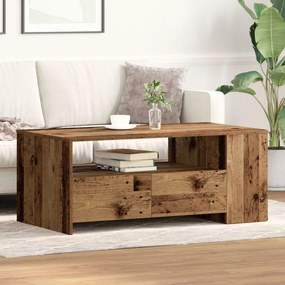 Mesa de Centro em Madeira Velha 102x55x43,5 cm em Madeira Engenharia