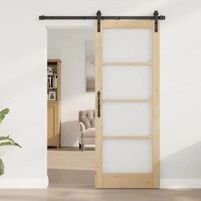 Porta Deslizante vidaXL com Conjunto de Ferragens 'ORKDAL'78x202 cm