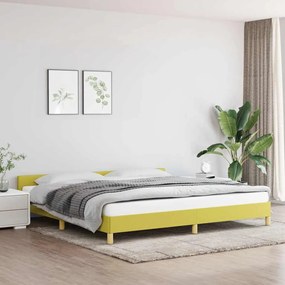 Estrutura de cama sem colchão 200x200 cm tecido verde