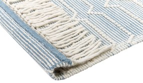 Tapete em lã azul 160 x 230 cm ORHANELI Beliani