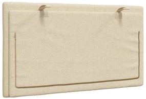 Almofadão de cabeceira 80 cm tecido creme