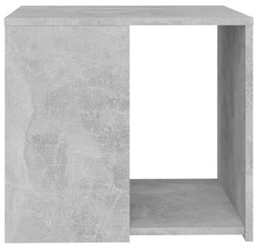 Mesa de apoio 50x50x45 cm contraplacado cinzento cimento