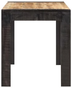 Mesa de jantar 140x70x76 cm madeira de mangueira áspera maciça