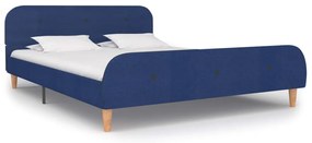Estrutura de cama 140x200 cm tecido azul