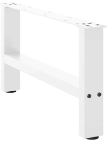 Pés para mesa de centro , brancos, 2 peças, 60x (30-31) cm, aço