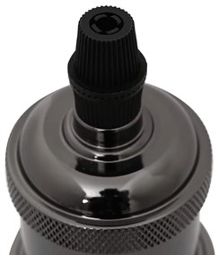 Casquilhos de lâmpadas 2 pcs Preto brilhante E27