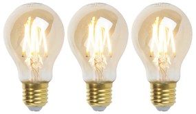 Conjunto de 3 lâmpadas LED reguláveis E27 Goldline 5W 380lm 2200K