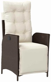 Conjunto de Jantar de Jardim de 3 Peças em Rattan Sintético Castanho