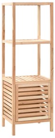 Armário de arrumação para WC nogueira maciça 39,5x35,5x123 cm