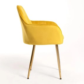 Pack 6 Cadeiras Chic Golden - Amarelo