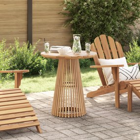 vidaXL Mesa de Jantar de Jardim Ø70x75 cm Madeira de Teca Maciça