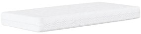 Cama com colchão 90x200 cm couro artificial cinzento