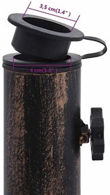 Base para guarda-sol 12 kg 49 cm ferro fundido bronze