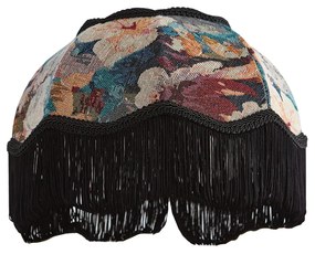 Abajur de tecido com design floral e interior branco 31,5/15/14 - Heritage Clássico / Antigo