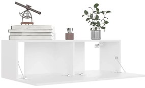 6 pcs conjunto de móveis de TV derivados de madeira branco