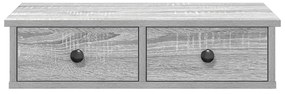 Prateleira parede c/ gavetas 60x28x15 cm derivados de madeira