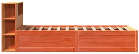 Cama sem colchão 100x200 cm pinho maciço castanho-mel