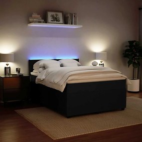 Cama com molas/colchão 160x200 cm veludo preto