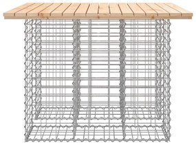 Banco de jardim c/ design gabião 100x102x72 cm pinho maciço