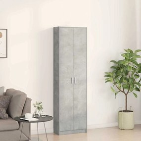 Guarda-roupa Cinza Concreto 55x25x189 cm Madeira Estruturada