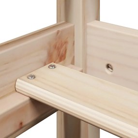 Conj. de sofá-cama e banco c/ telhado 90x190 cm pinho maciço