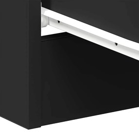 Mesas de cabeceira 2 pcs derivados de madeira preto
