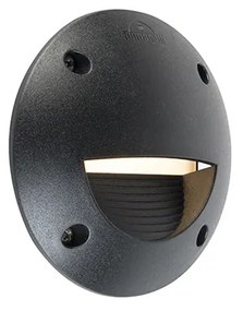 Foco de parede exterior moderno preto com LED IP65 - Leti Moderno