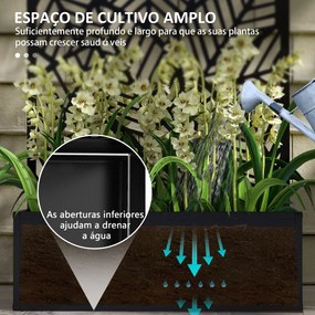 Biombo de Exterior com Floreira de Metal Floreira de Parede ou Indepen