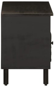 Móvel de TV 80x33x46 cm madeira de mangueira maciça preto