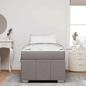 Estrutura da Cama Cinzento-acastanhado 90 x 190 cm tecido