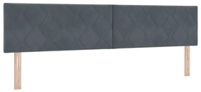 Cama Box Spring com Colchão VidaXL Cinza Escuro 200x200 cm Veludo