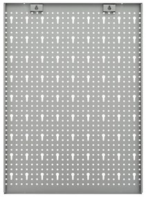 Placas perfuradas de parede 3 pcs 40x58 cm aço