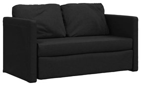Sofá-cama sem pés 112x174x55 cm tecido preto