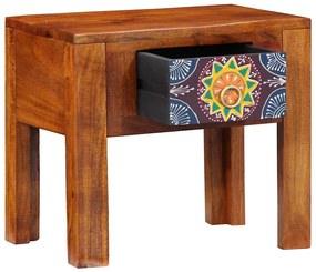 vidaXL Mesa Lateral com gaveta Castanho 40 x 30 x 36 cm