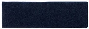 Tapetes de escada 15 pcs 65x21x4 cm tecido agulhado azul