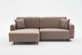 Sofá-Cama de Canto Mane – Castanho – 246 x 85 x 160 cm