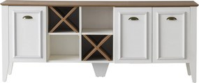 Aparador Rustic – Branco e Nogueira (180 x 72 x 35 cm) | Estilo, Funci
