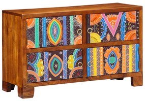 Armário para Sapatos vidaXL 90x35x55 cm em Madeira Maciça de Acácia