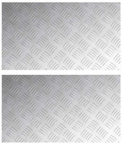 2 placas de alumínio antiderrapantes com textura 70x40 cm